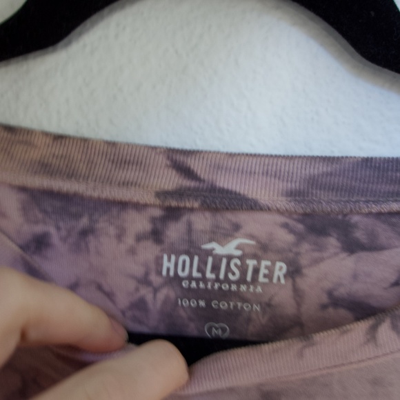 Acid Wash Hollister Oversized Tee Pink M - Picture 3 of 4